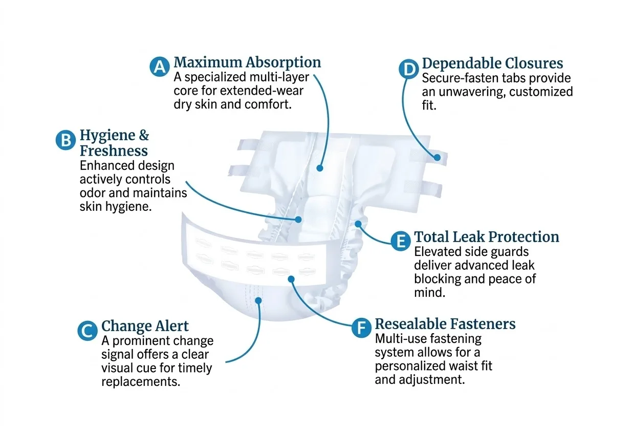Primasentials product features and adult brief